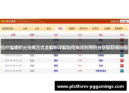 拉什福德积分兑换方式全解析详解如何高效利用积分获取超值回报