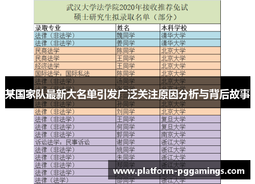 某国家队最新大名单引发广泛关注原因分析与背后故事